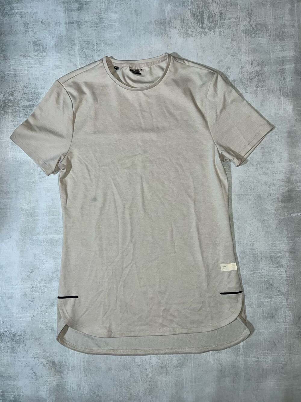 Gymshark Men's Beige Short Sleeve Athletic T-Shirt Size S